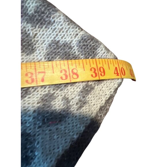 Nardi & Tagliaferri Leopard Print Poncho One Size Acrylic Mohair Wool Blend Made - Picture 4 of 7